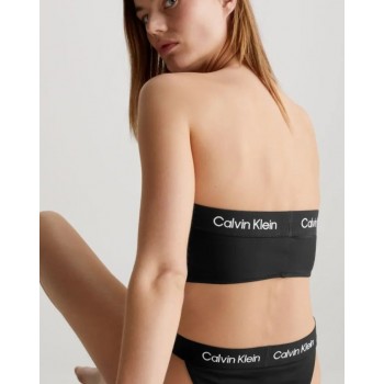Calvin Klein γυναικείο μαγιό bottom brazil ψηλόμεσο σε μαύρο χρώμα με μαύρο λάστιχο KW0KW02351 BEH